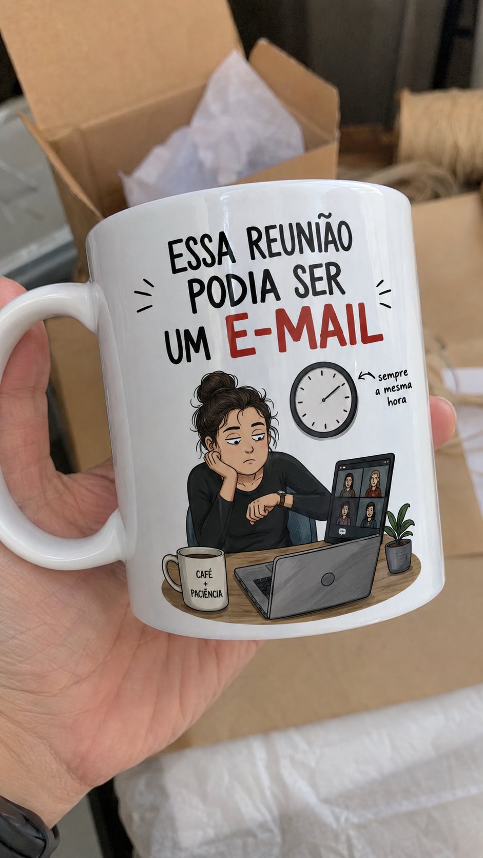 Caneca personalizada Essa reunião podia ser um e-mail